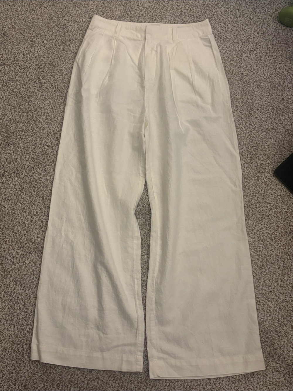 GAP Women’s Wide-Leg Linen-Cotton Blend Pants in Off-White